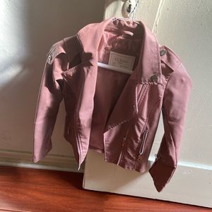Ci Sono Girls Mauve Leather Jacket Size 8